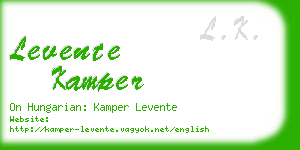 levente kamper business card